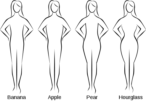 corpo femminile per banana mela